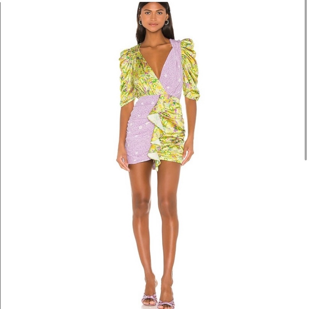 For Love and Lemons Dubois Mix Print Dress